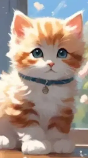 ai character: little kitten background
