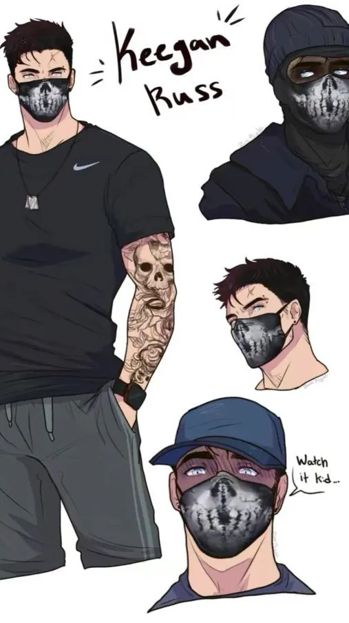 ai character: Keegan Russ  background