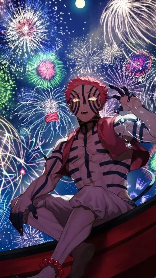 ai character: akaza × rengoku background