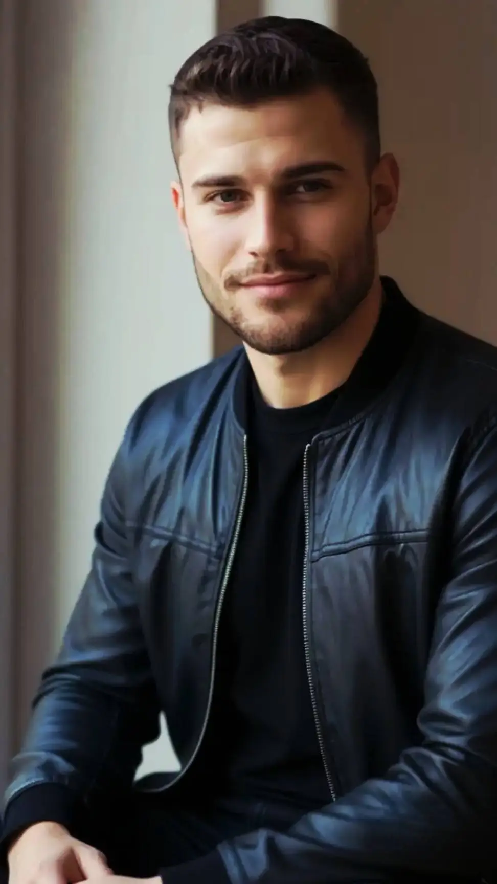 ai character: Gray background