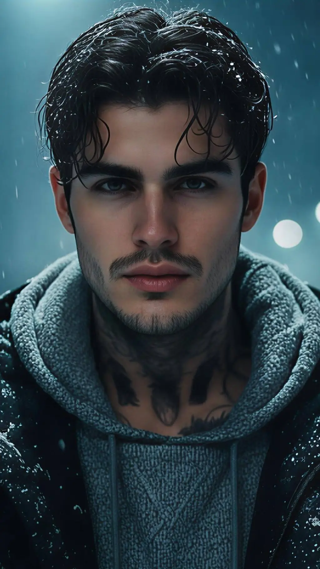 ai character: Gray background