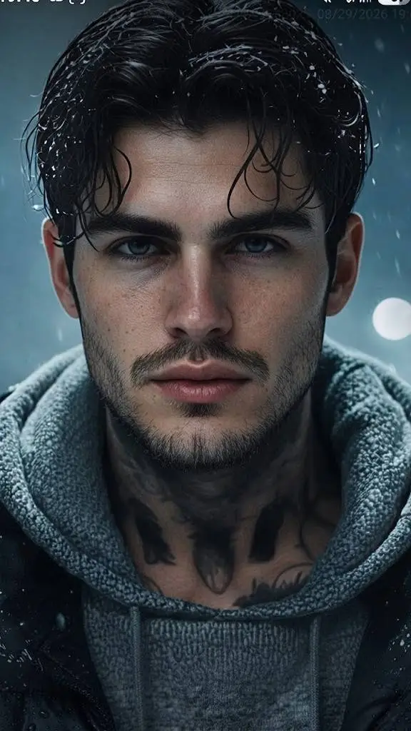 ai character: Grey background