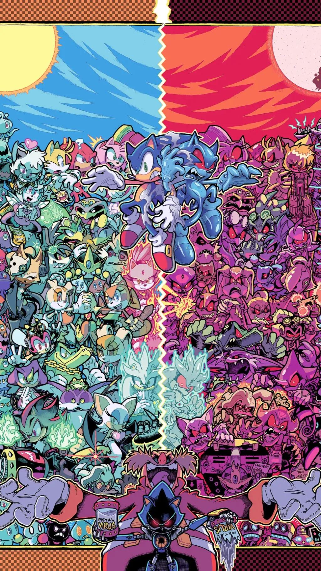 ai character: Metal virus background