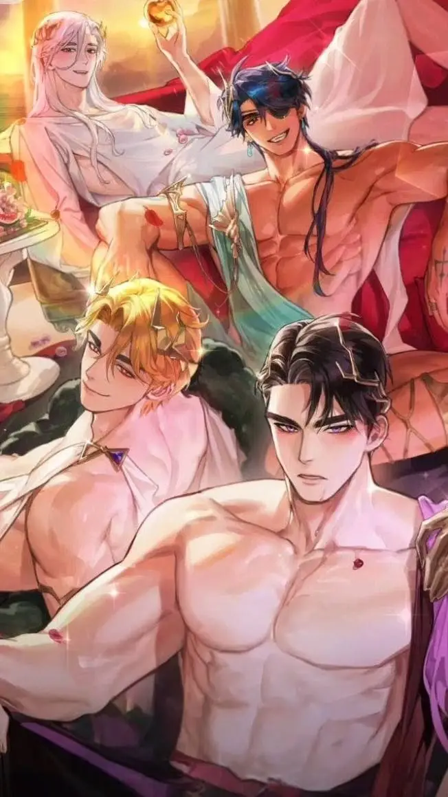 ai character: Golden desire🌊⚡🔥🍎 background