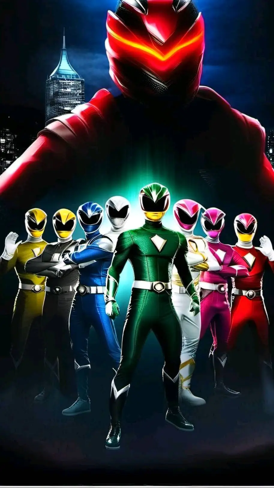ai character: power rangers dc background