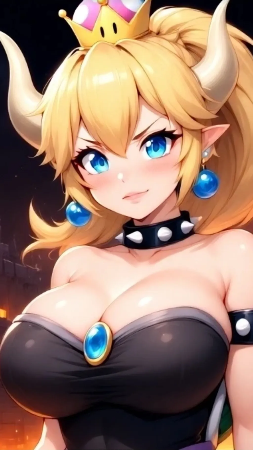 ai character: Bowsette  background