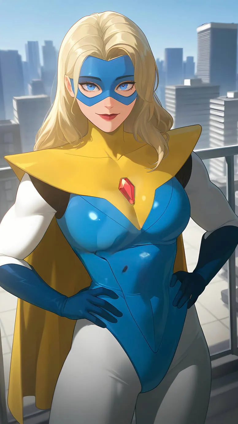 ai character: Blonde Blazer background