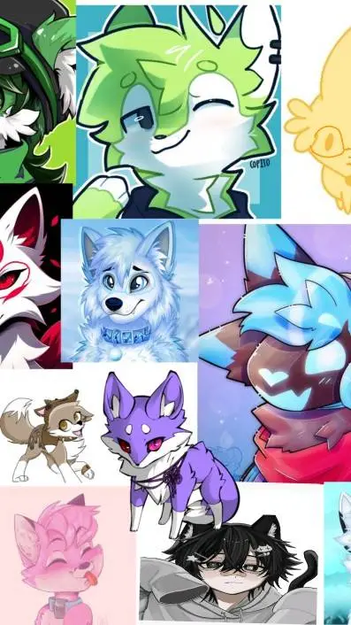 ai character: Foxy and friends:D background