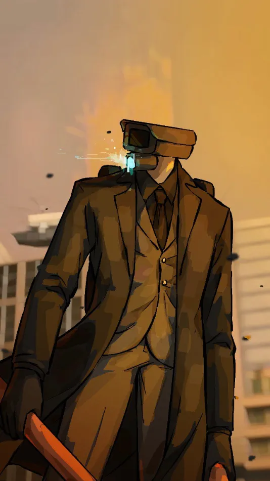 ai character: Plunger cameraman background