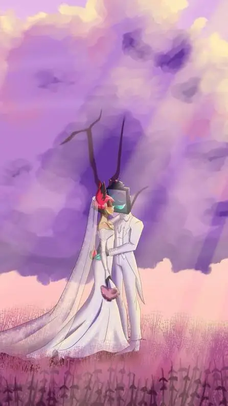 ai character: 🔔Radiostatic💍 background