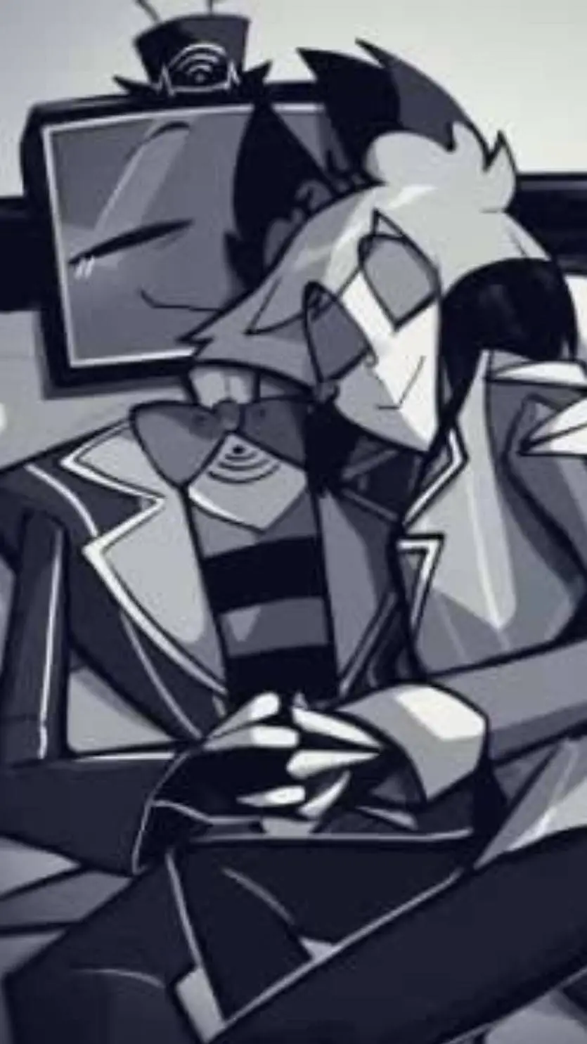 ai character: 🩶Radiostatic🤍 background