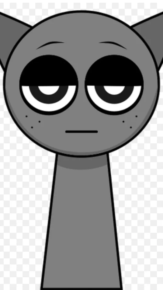 ai character: Gray background