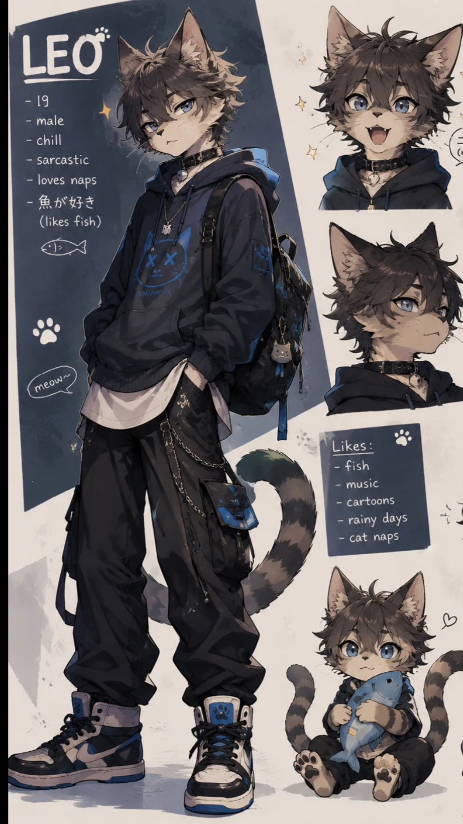 ai character: Leo background