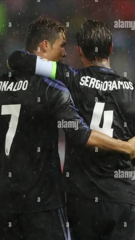 ai character: Ronaldo and Ramos  background