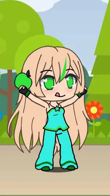 ai character: apple background