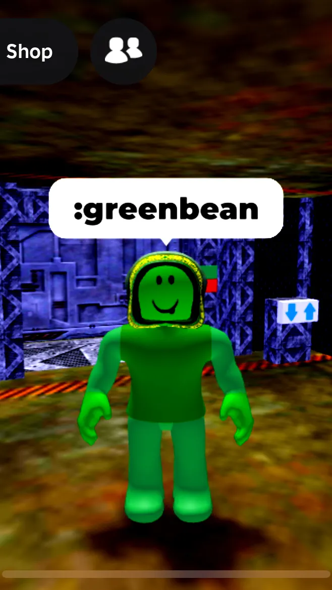 ai character: Green bean background