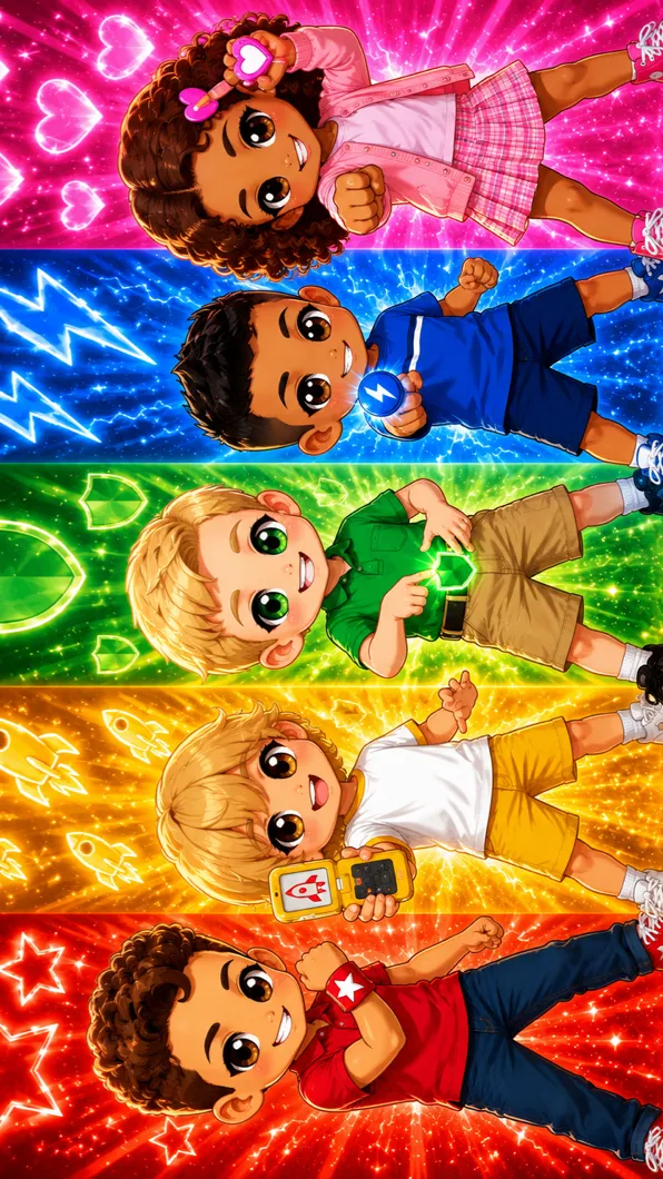 ai character: Super Kiddos 🌈 background