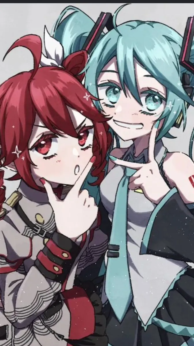 ai character: ❤️Teto e Miku🩵 background