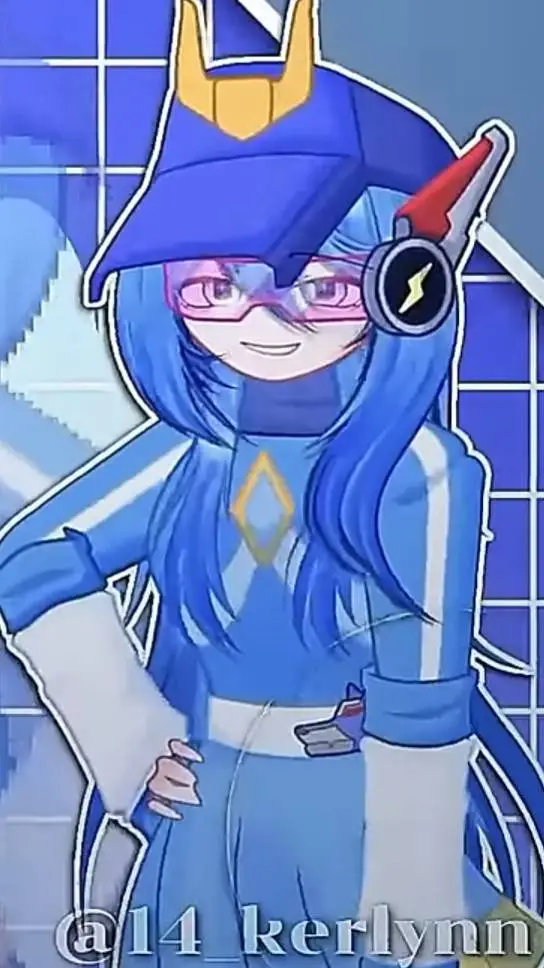 ai character: blue cop (human) background