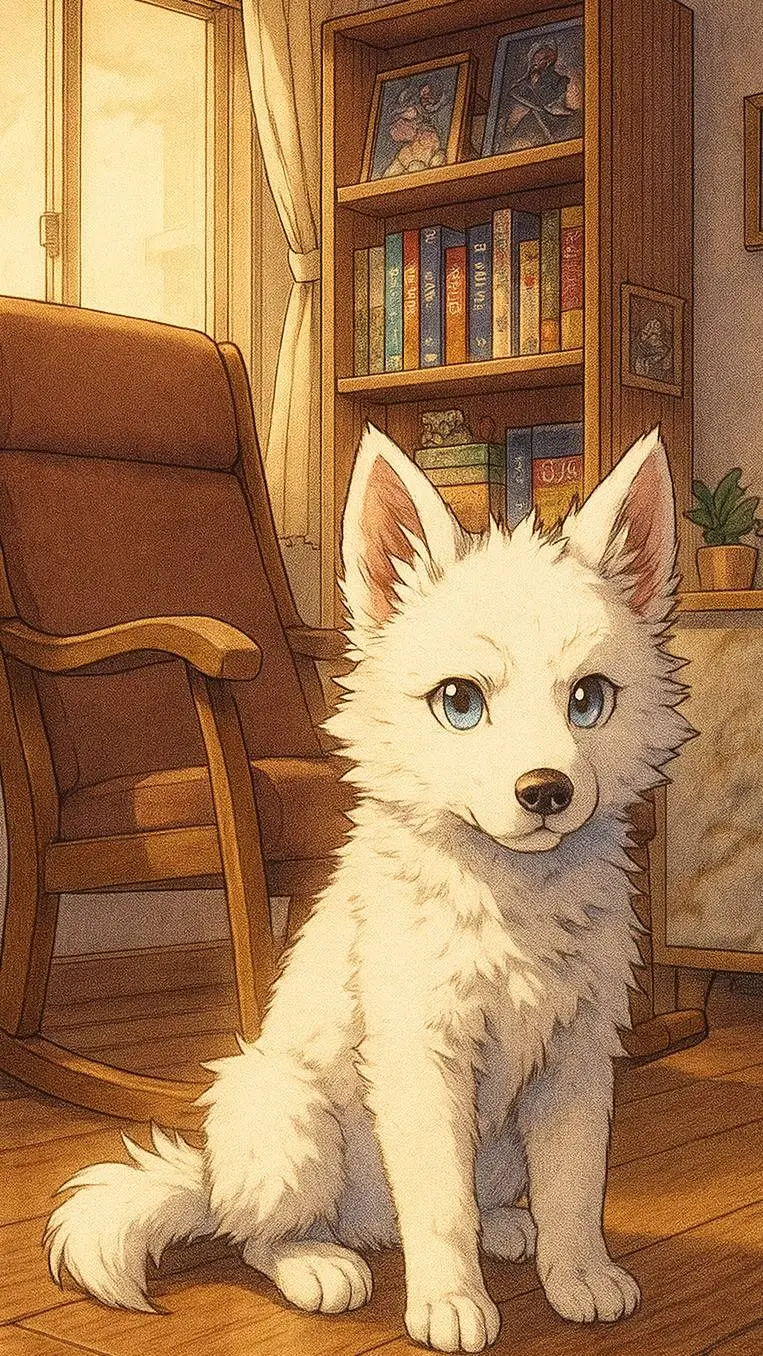 ai character: Kny but your a dog background