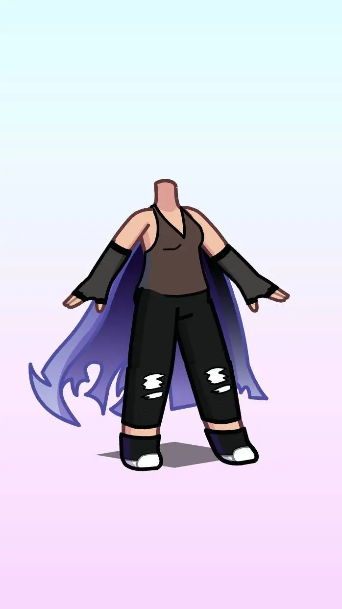 ai character: headless woman background
