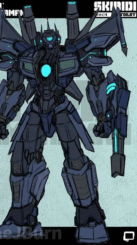 ai character: Titan cameraman background