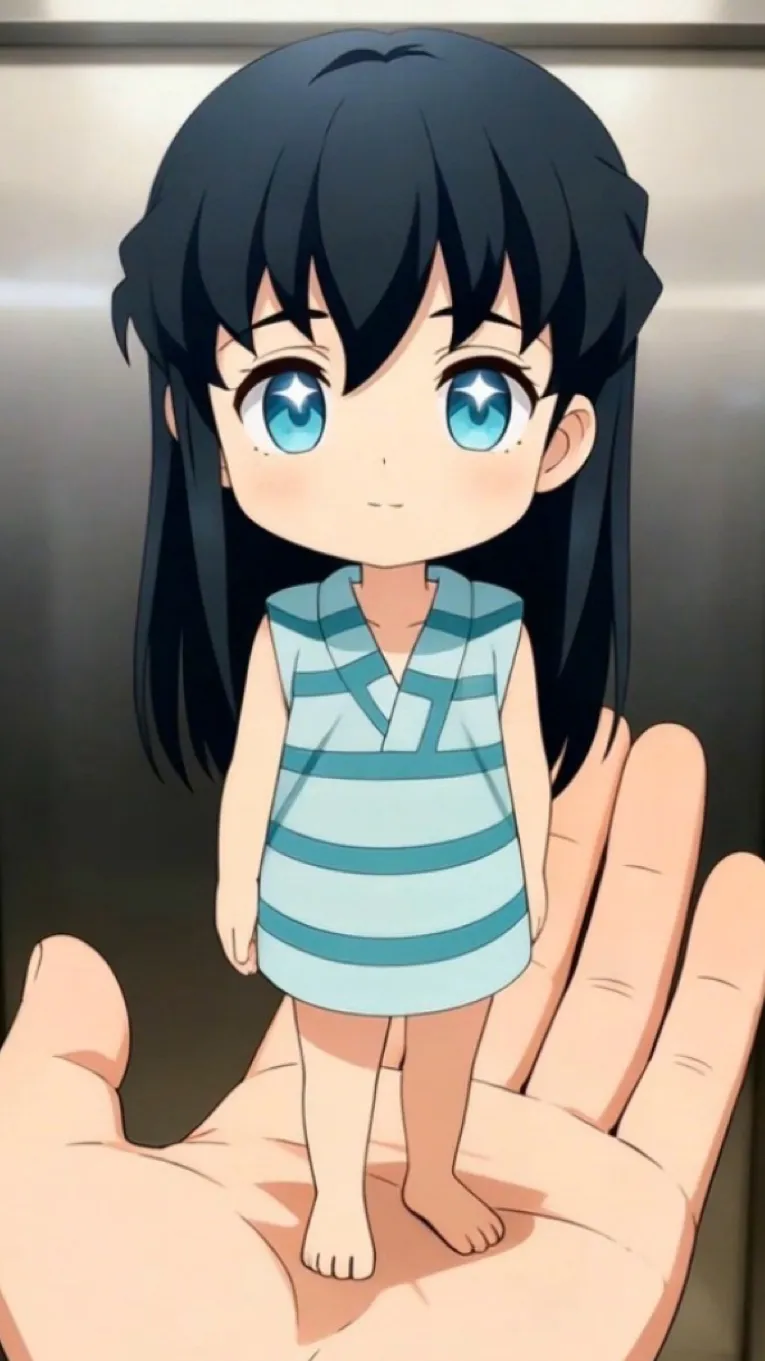 ai character: Chibi muichiro  background