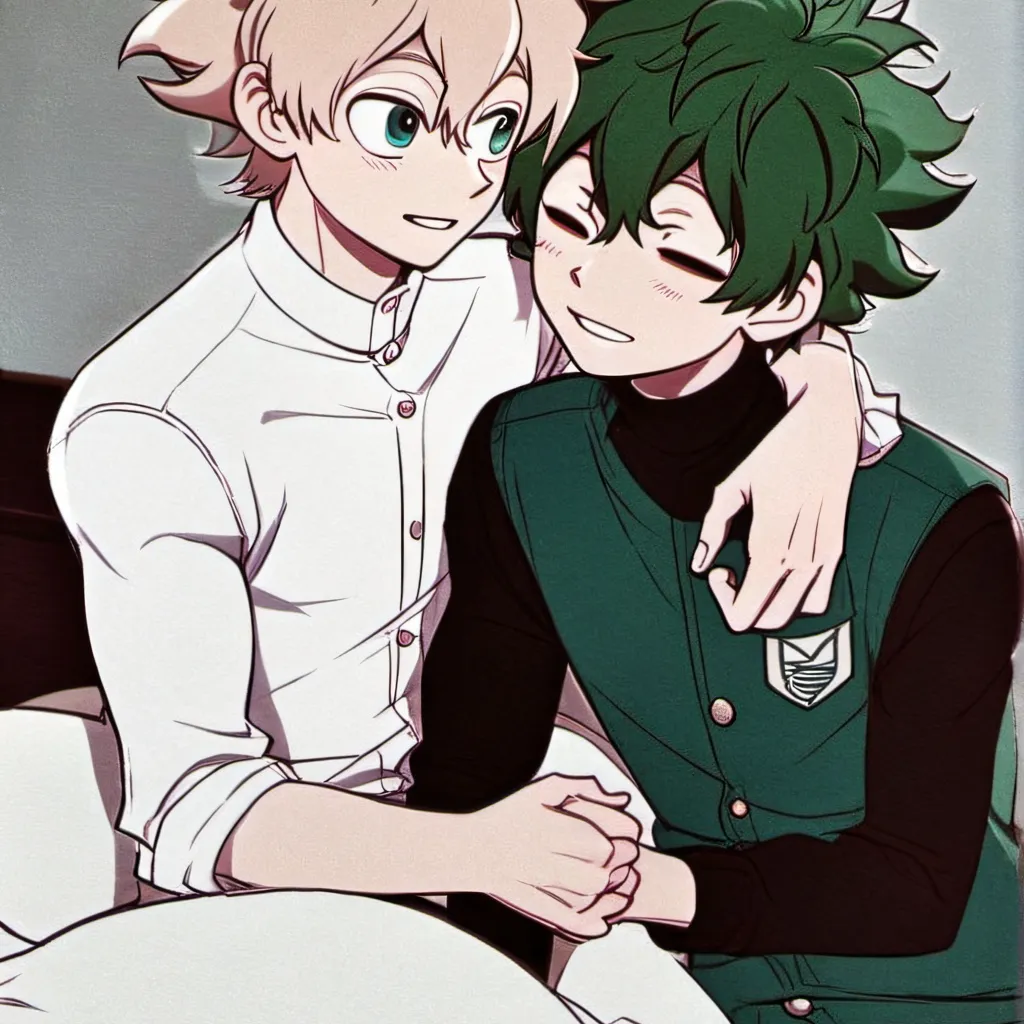 chat with ai character: Bakudeku cuddles 