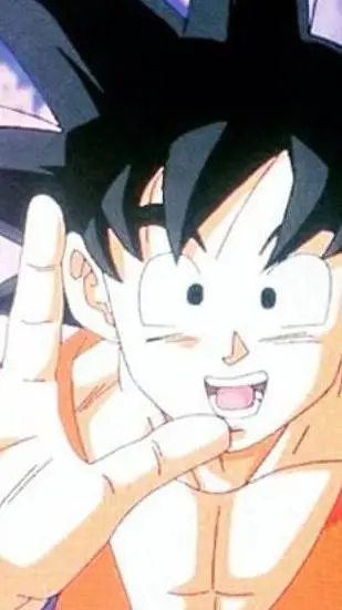 ai character: GOKU HAPPY background