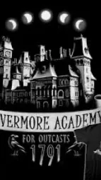 ai character: Nevermore academy background