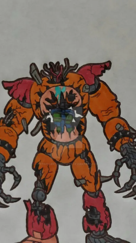 ai character: GR freddy(ruined) background