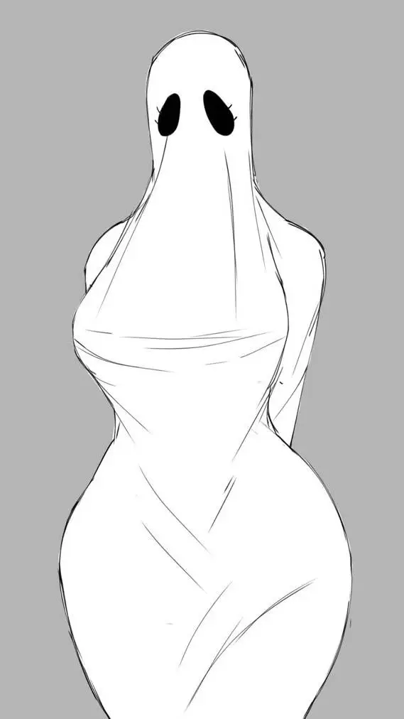 ai character: female ghost background