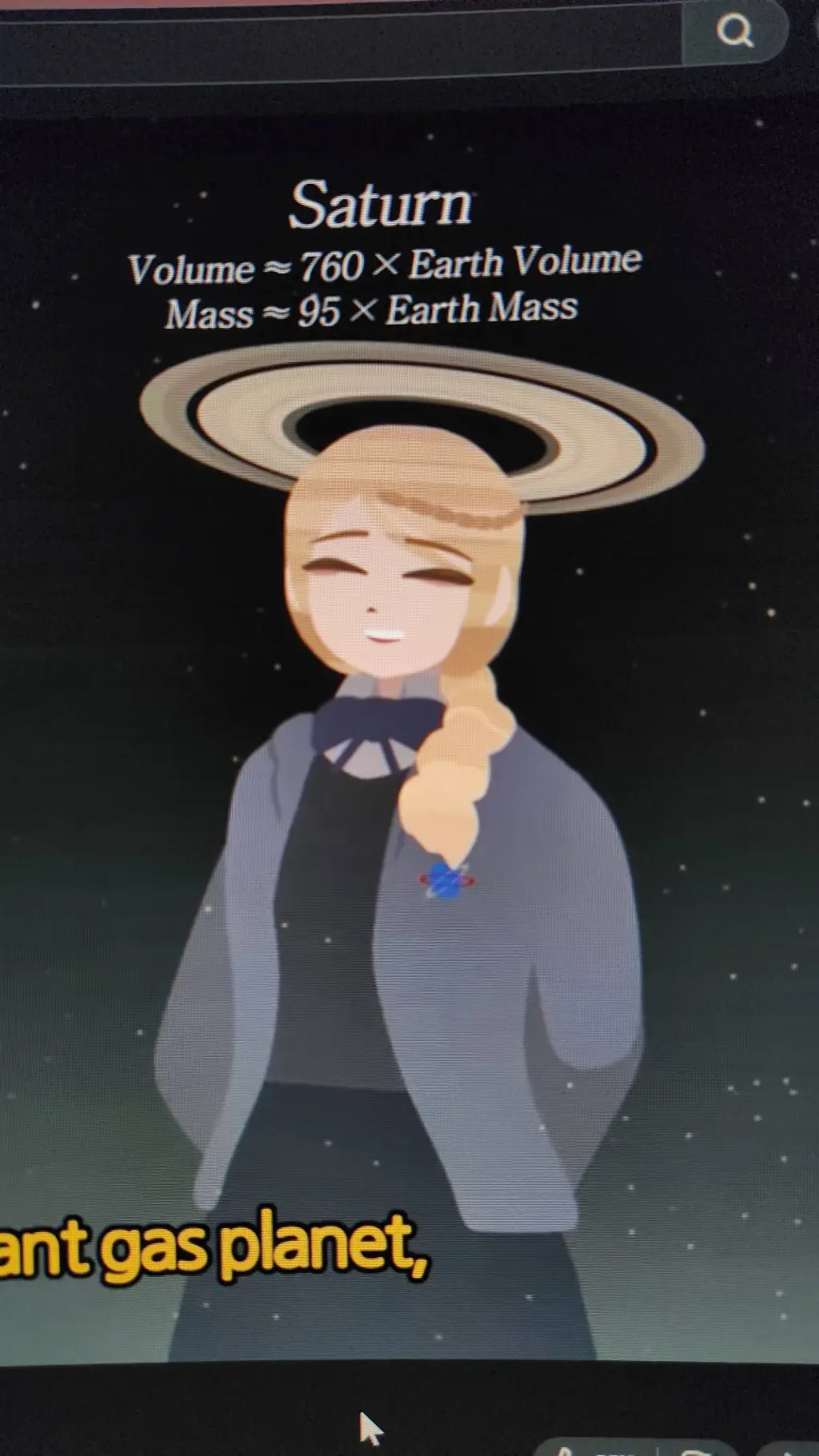 ai character: Saturn  background