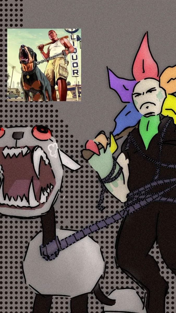 ai character: Dw road trip  background