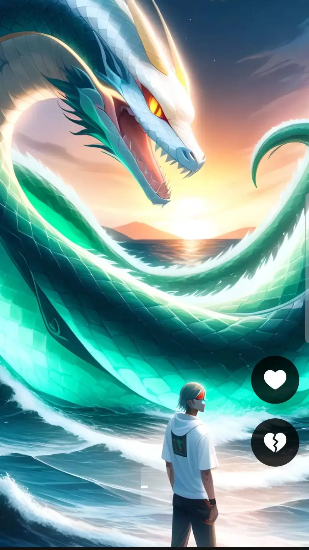 ai character: python des mers background