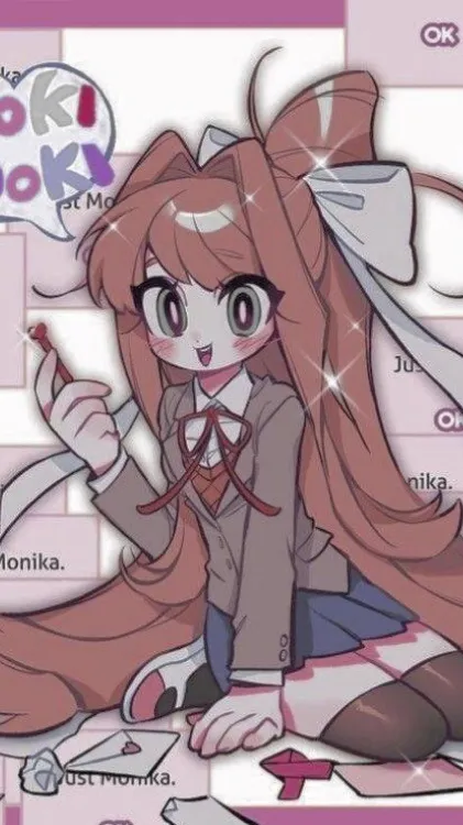 ai character: Monika  background