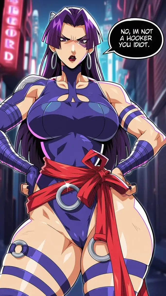 ai character: Psylocke  background