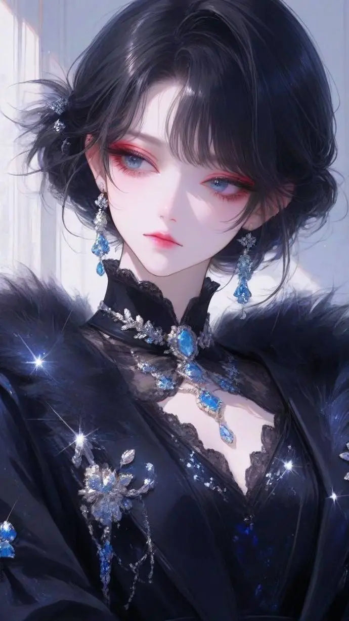 ai character: Elysia Noir background