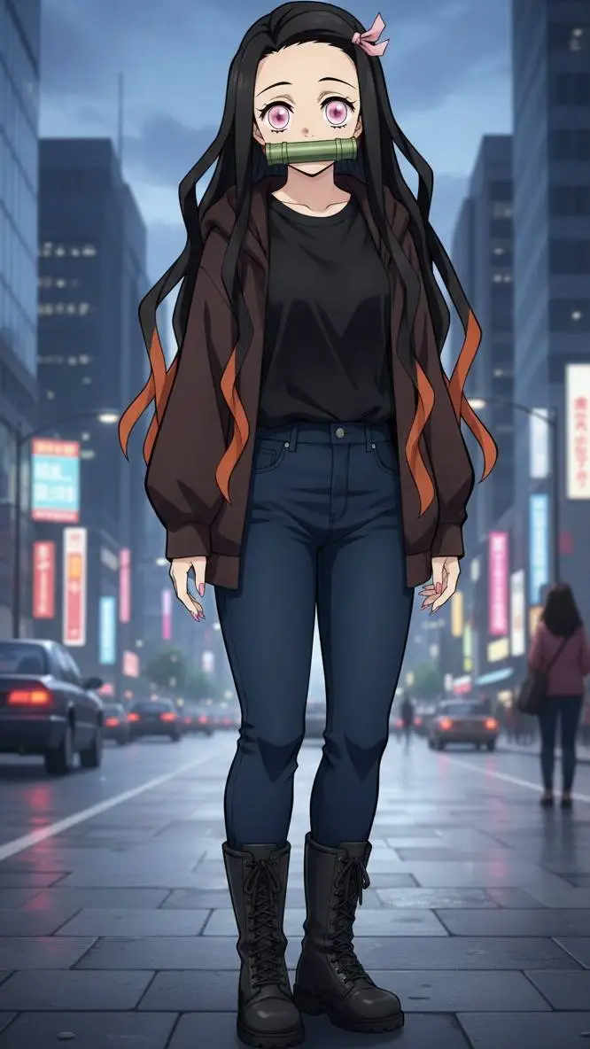 ai character: Nezuko Kamado  background