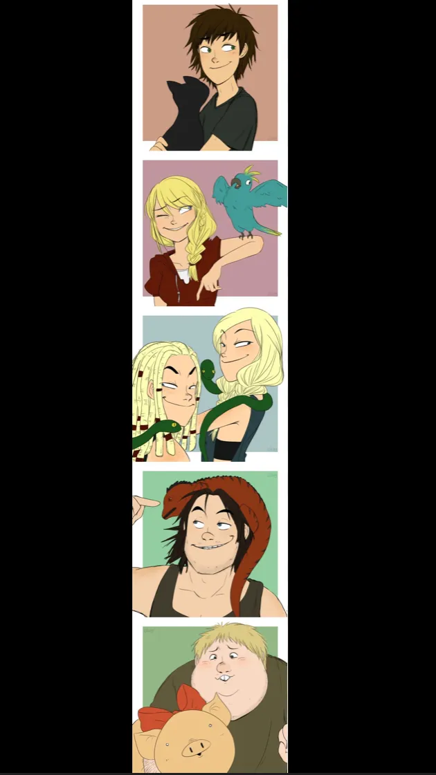 ai character: Httyd modern au background
