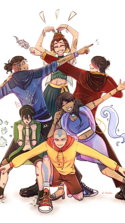 ai character: ATLA modern background