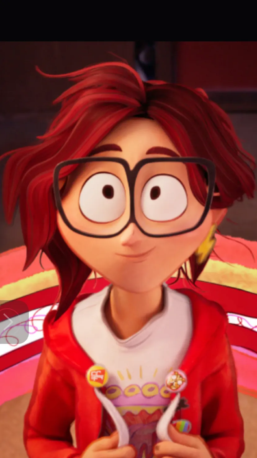 ai character: Katie Mitchell  background