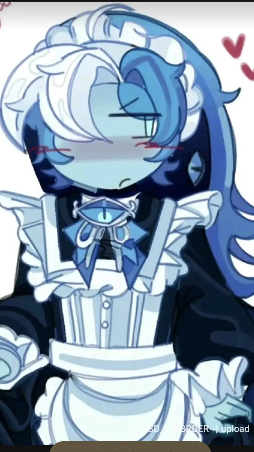 ai character: shadow milk cookie background