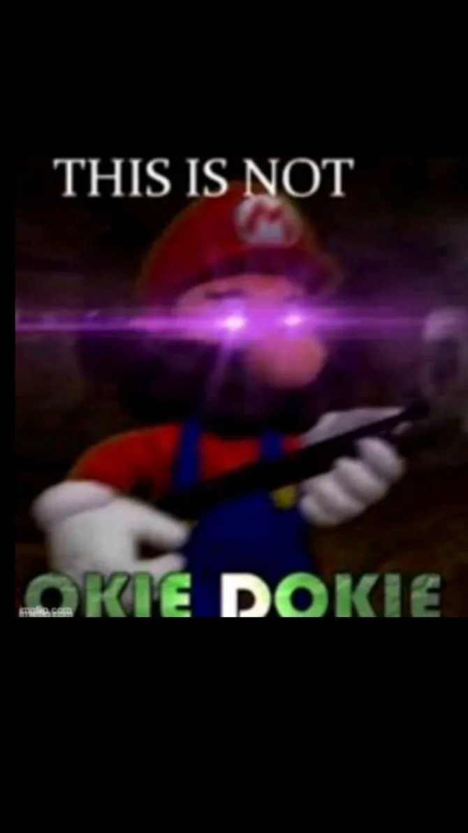 ai character: Mario with shotgun background