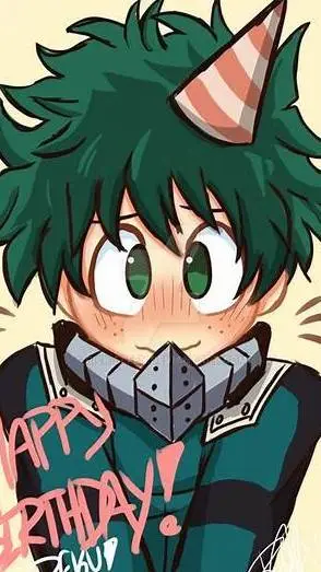 ai character: Dekus Birthday Day background