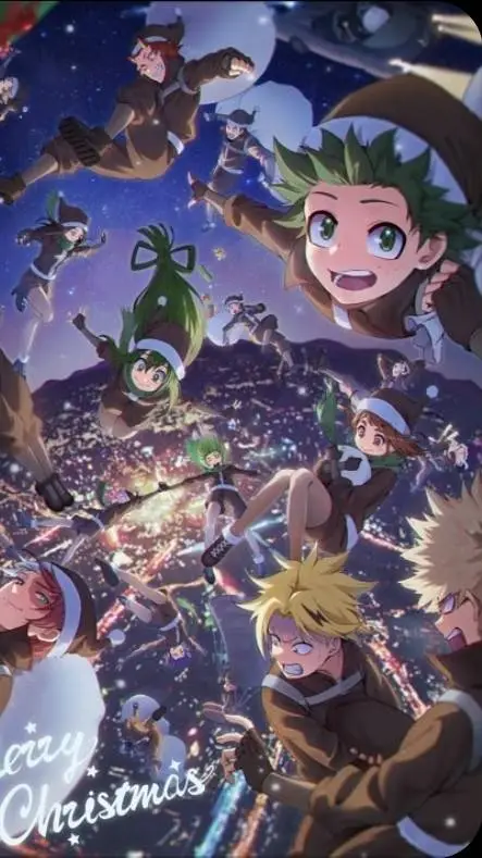 ai character: mha christmas background