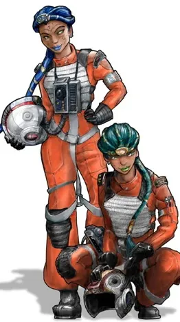 ai character: Tia and Ghia  background