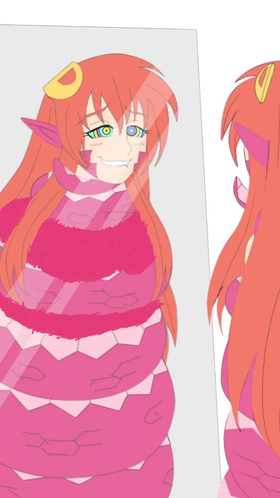 ai character: Miia lamia background