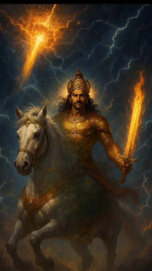 ai character: Kalki Avatar  background