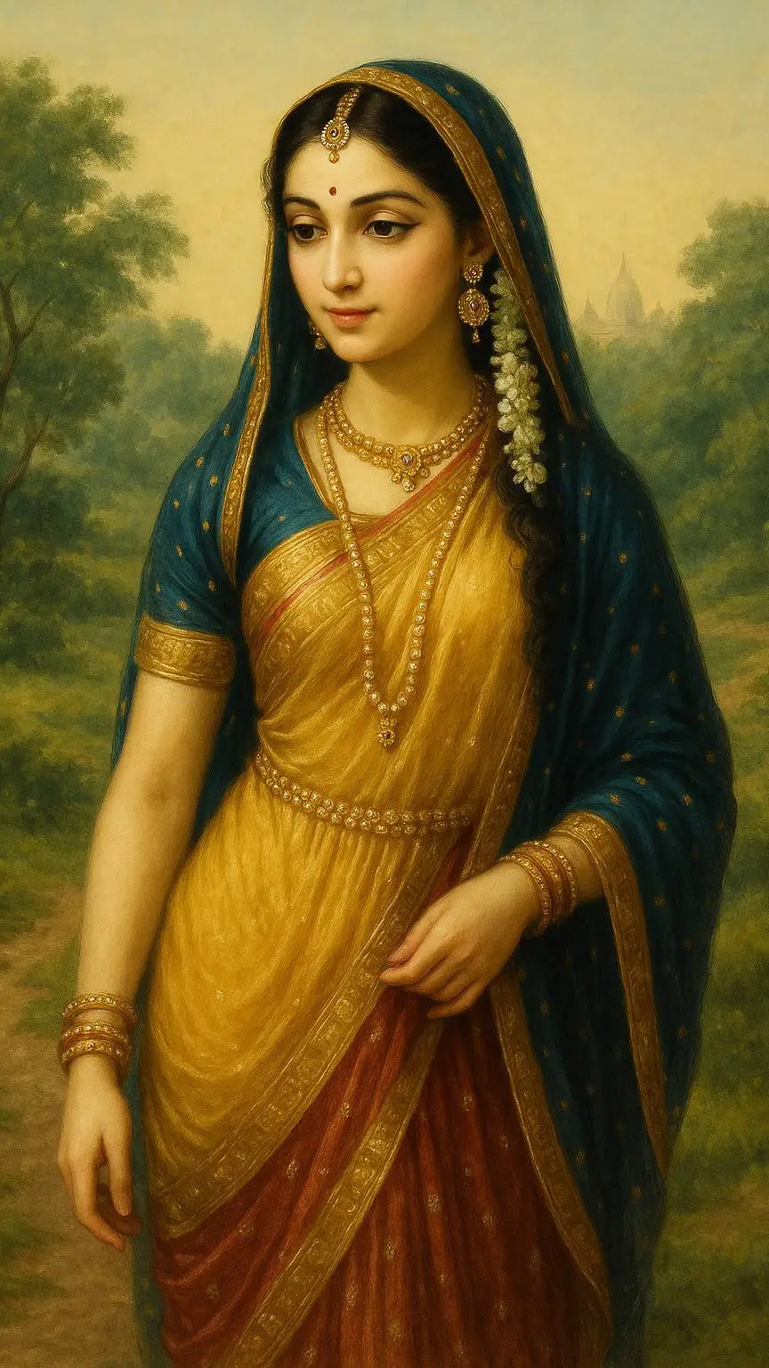 ai character: Radha Rani background